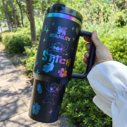 🔥40oz Stitch Insulated Tumbler 🥰 Straw Topper as Free Gift🎁