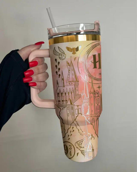 HP Hogwarts Alumni 40oz Tumbler Pink
